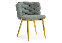 Стул Woodville Rendi light gray / gold