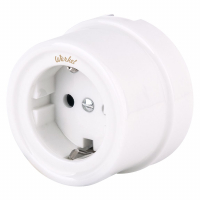 Розетка с заземлением Werkel Retro W5671001 белая