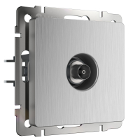 ТВ-розетка оконечная Werkel W1183009 cеребряный рифленый