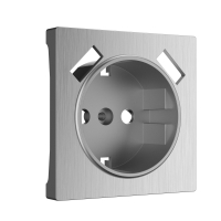 Накладка для розетки USB Werkel W1179509 cеребряный рифленый