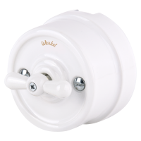 Ретро переключатель Werkel Retro W5612001 белый