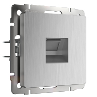 Розетка Ethernet RJ-45 Werkel W1181009 cеребряный рифленый