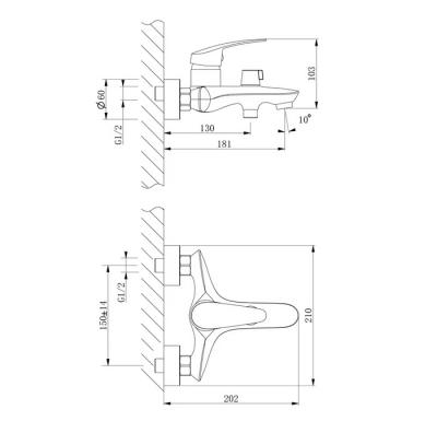 Фото Lemark Linara LM0414C смеситель для ванны