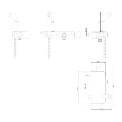 Фото Lemark Solo LM7169CW термостатический смеситель с гигиеническим душем