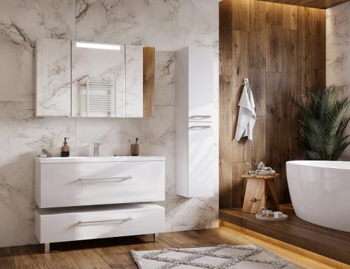 Фото Тумба в ванную Aquaton Мадрид 100 М с ящиком белый 1A127903MA010