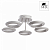 Светодиодная потолочная люстра Arte Lamp NASTRO A9358PL-5WH