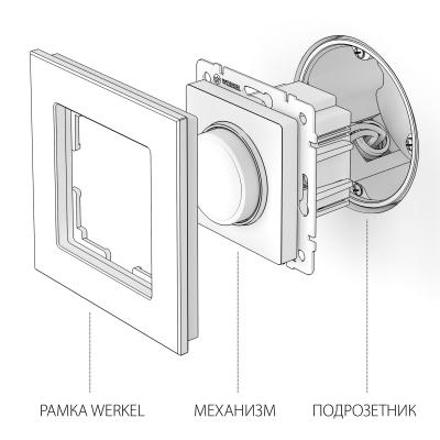 Фото Диммер Werkel WL07-DM600 серо-коричневый