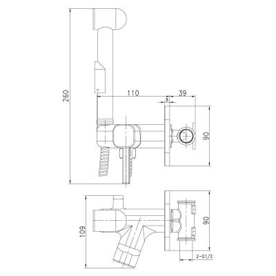 Фото Смеситель Lemark Solo LM7165C с гигиеническим душем