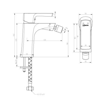 Фото Смеситель для биде Lemark Ursus LM7208BL