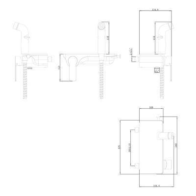 Фото Lemark Solo LM7168CW смеситель с гигиеническим душем