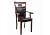 Стул с подлокотниками Woodville Luiza dirty oak / dark brown