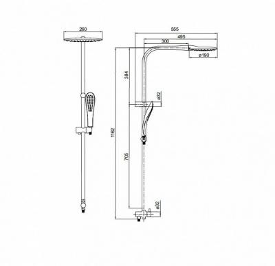 Фото Душевая система IDDIS Leaf shower LEASB1FI76