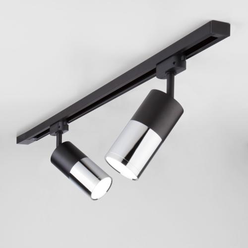 Фото Elektrostandard LTB27 светильник потолочный светодиодный Avantag Черный матовый/хром