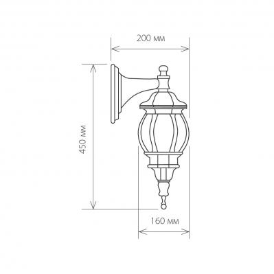 Фото Elektrostandard GL 1001D уличный настенный светильник черное золото
