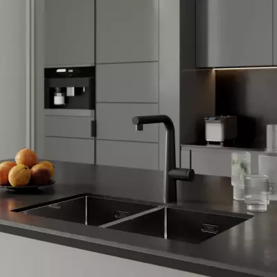 Фото Смеситель для кухни IDDIS Pure PURBLPFi05 черный матовый