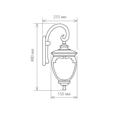Фото Elektrostandard GLYF-8024D настенный уличный светильник белое золото