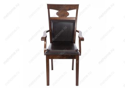 Фото Стул с подлокотниками Woodville Luiza dirty oak / dark brown