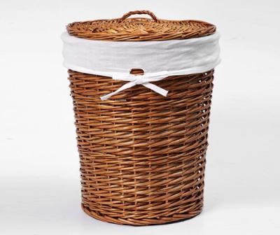 Фото WasserKraft Leine WB-350-L плетеная корзина для белья с крышкой