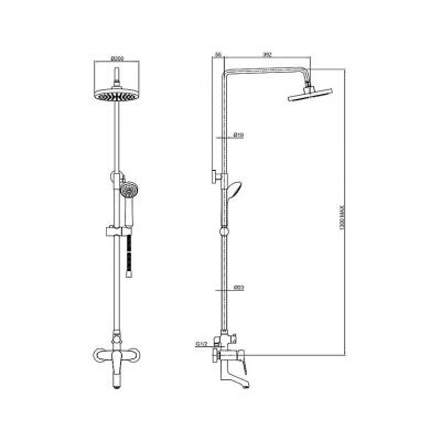 Фото Душевая система для ванны Bravat Eco F6111147C-A-RUS